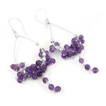 Load image into Gallery viewer, 925 Silver Amethyst Drop Earrings for Women | Gemstone Jewelry
