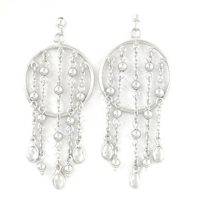 Silver Dangle Earrings for Women | Statement Jewelry