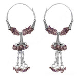 Load image into Gallery viewer, 925 Silver Amethyst Hoop Earrings for Women | Gemstone Jewelry
