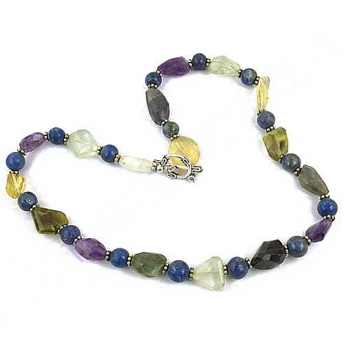 Gemstone Beaded Necklace | Semi-Precious Stone Jewelry for Women