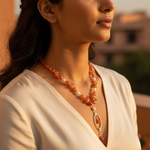 Load image into Gallery viewer, Carnelian Bead Necklace | Sterling Silver | Women&#39;s Jewelry Gift
