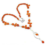 Load image into Gallery viewer, Carnelian Bead Necklace | Sterling Silver | Women's Jewelry Gift
