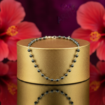 Load image into Gallery viewer, Silver Beaded Necklace | Dark Gemstone | Women&#39;s Jewelry Gift
