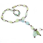 Load image into Gallery viewer, Aquamarine Gemstone Beaded Necklace | Handmade Women's Jewelry

