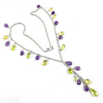 Load image into Gallery viewer, 925 Silver Gemstone Drop Necklace for Women | Daily Wear
