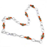 Load image into Gallery viewer, 925 Silver Chain Necklace with Gemstone Beads for Women
