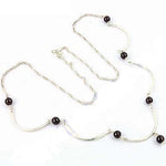 Load image into Gallery viewer, 925 Silver Black Gemstone Necklace for Women | Elegant Jewelry

