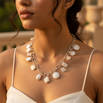 Load image into Gallery viewer, Silver Pearl Charm Necklace | Elegant Women&#39;s Jewelry Gift
