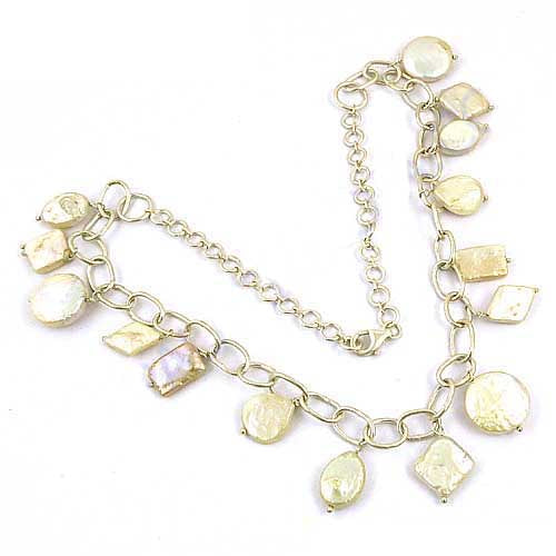 Silver Pearl Charm Necklace | Elegant Women's Jewelry Gift