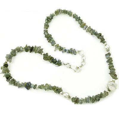 Labradorite Chip Bead Necklace | 925 Silver | Women's Jewelry