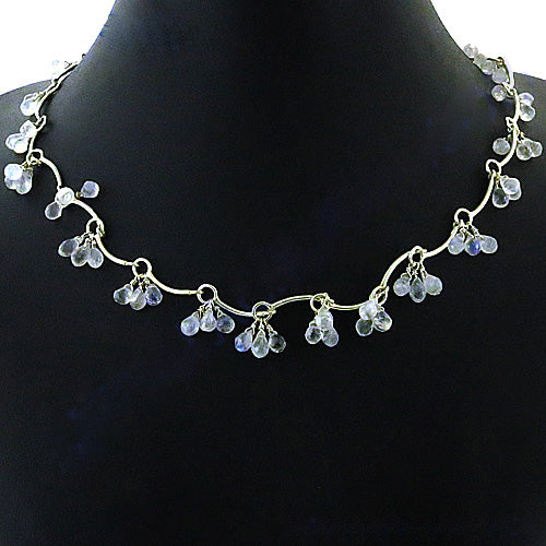 gold plating Moonstone Teardrop Necklace for Women | Dainty Jewelry