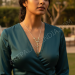 Load image into Gallery viewer, Silver Green Quartz Beaded Necklace for Women | Fashion Jewelry
