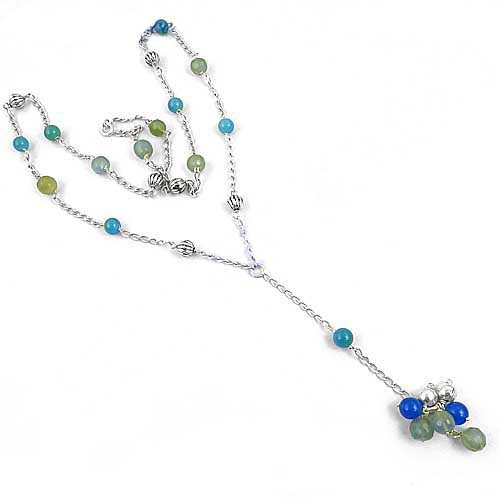 925 Silver Beaded Necklace for Women | Gemstone Jewelry