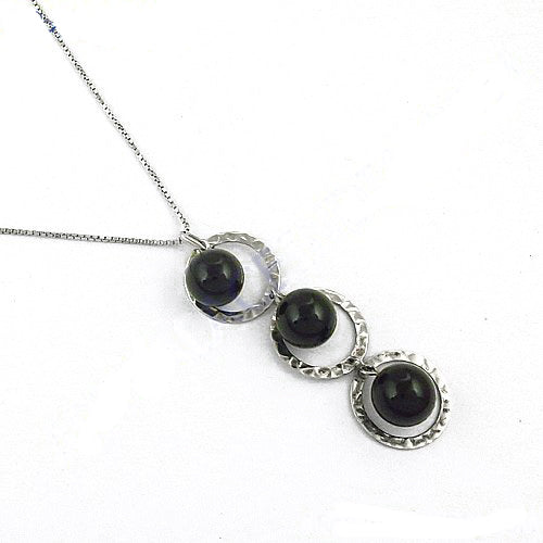 925 Silver Black Pearl Pendant Necklace for Women | Gift