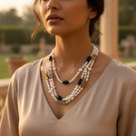 Load image into Gallery viewer, Multi-Strand Pearl Necklace with Gemstones | Women&#39;s Jewelry Gift
