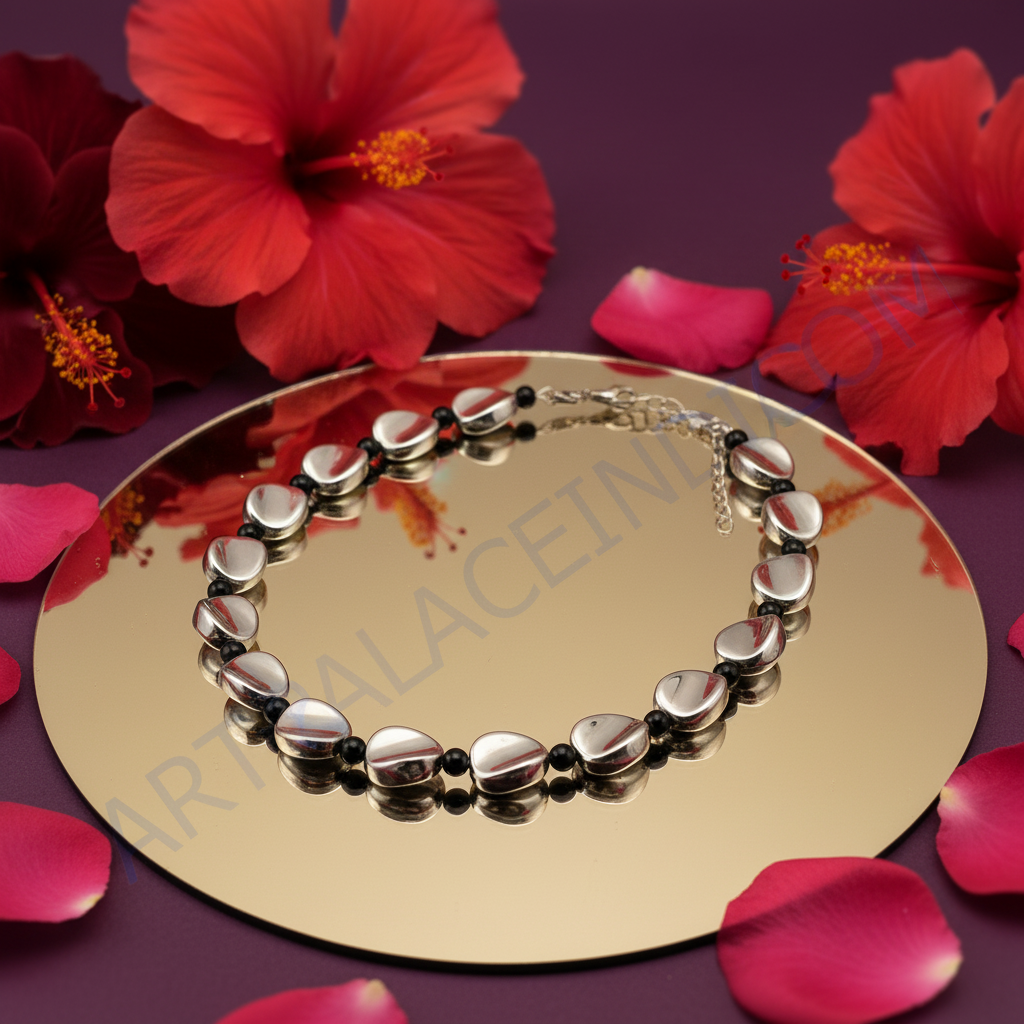 Silver bead necklace for women | fashion jewelry