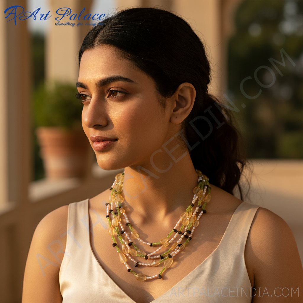 Multi-Strand Gemstone Necklace for Women | Statement Jewelry