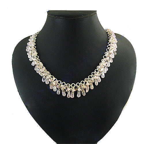 gold plating Teardrop Gemstone Necklace for Women | Elegant Jewelry