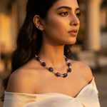 Load image into Gallery viewer, Amethyst Bead Necklace | 925 Silver Chain Necklace for Women
