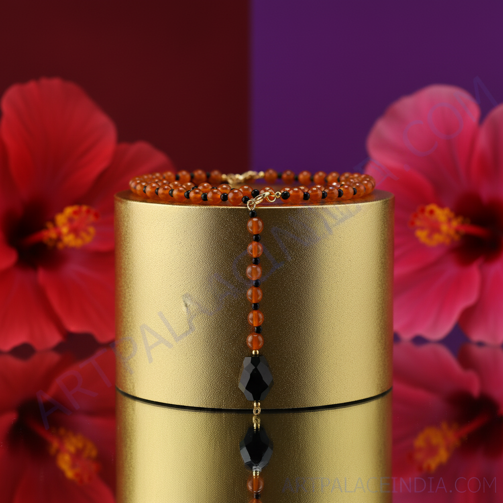 Carnelian Bead Lariat Necklace | Women's Gemstone Jewelry