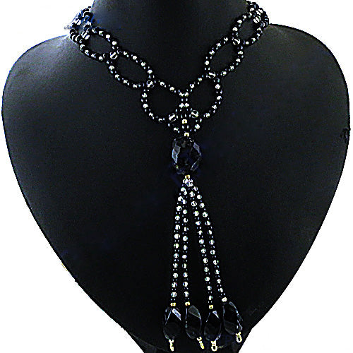 Black Beaded Necklace | Statement Jewelry for Women