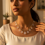 Load image into Gallery viewer, Silver Moonstone Dangle Necklace | Women&#39;s Jewelry | Gift
