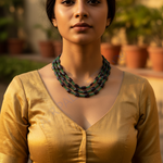 Load image into Gallery viewer, Garnet &amp; Green Bead Necklace for Women | Statement Jewelry
