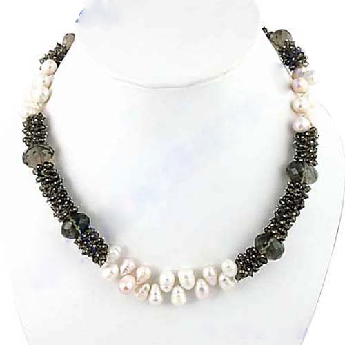 Beaded Pearl Necklace | Gemstone Necklace for Women | Gift