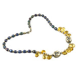 Load image into Gallery viewer, Citrine &amp; Pearl Necklace | gold plating Accents | Women's Jewelry Gift
