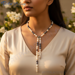 Load image into Gallery viewer, Pearl Lariat Necklace | Freshwater Pearl Y-Necklace for Women
