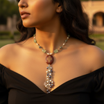 Load image into Gallery viewer, Gemstone Pearl Drop Necklace for Women | Fashion Jewelry
