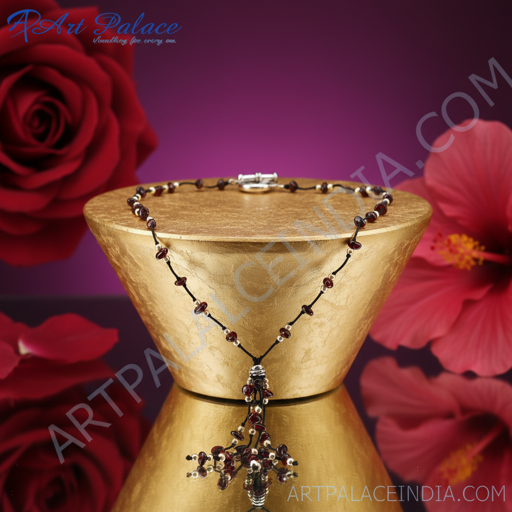 Garnet Bead Necklace for Women | Fashion Jewelry