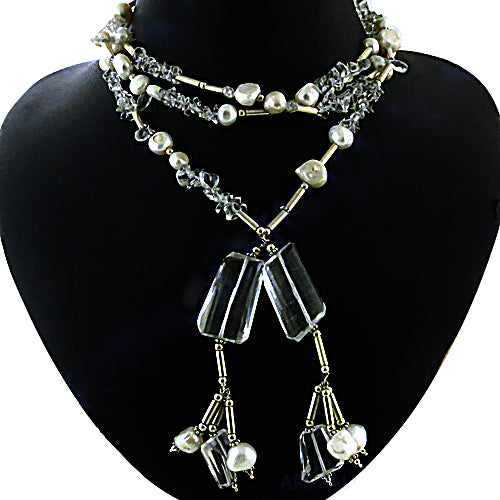 Pearl & Crystal Necklace | Women's Fashion Jewelry | Gift