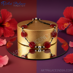 Load image into Gallery viewer, Red Stone Beaded Necklace | Handmade Jewelry for Women
