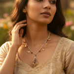 Load image into Gallery viewer, Silver Citrine Teardrop Necklace for Women | Gemstone Jewelry
