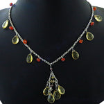 Load image into Gallery viewer, Silver Citrine Teardrop Necklace for Women | Gemstone Jewelry
