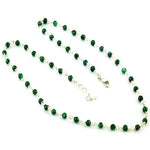 Load image into Gallery viewer, Malachite Bead Necklace in gold plating for Women | Everyday Jewelry
