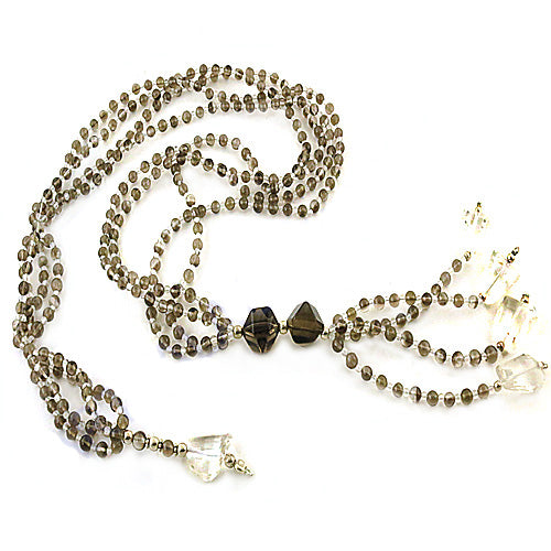 Smoky Quartz Bead Necklace | Women's Semi-Precious Stone Jewelry
