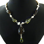 Load image into Gallery viewer, Smoky Quartz &amp; Pearl Necklace | Gemstone Jewelry for Women
