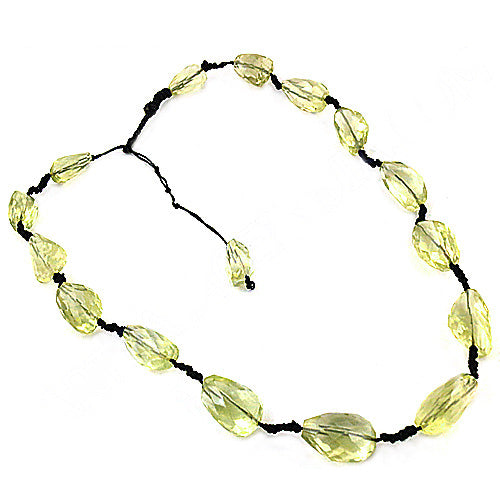 Yellow Citrine Bead Necklace for Women | Gemstone Jewelry