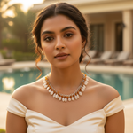 Load image into Gallery viewer, Silver Beaded Gemstone Necklace | Statement Jewelry for Women
