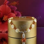 Load image into Gallery viewer, Beaded Mother of Pearl Necklace | Silver Fish Pendant Necklace
