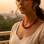 Load image into Gallery viewer, Carnelian Bead Necklace for Women | Red Gemstone Jewelry Gift
