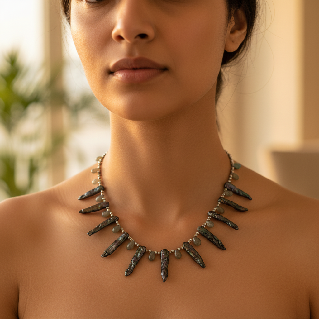 Pearl Necklace - Natural Pearl Necklace - Unique Jewelry