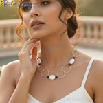 Load image into Gallery viewer, Silver Geometric Necklace for Women | Fashion Jewelry
