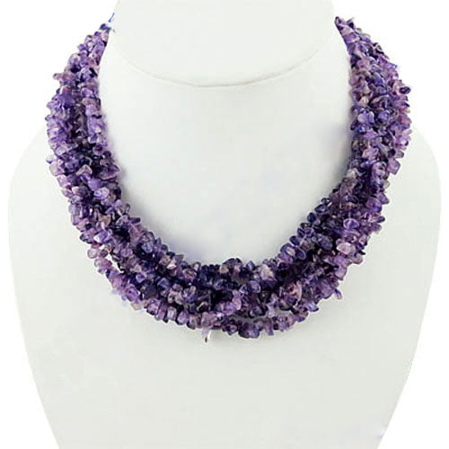 Amethyst Chip Bead Necklace for Women | Gemstone Jewelry