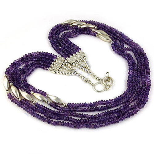 Amethyst Bead Necklace for Women | Gemstone Jewelry