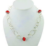 Load image into Gallery viewer, Red Beaded Chain Necklace for Women | Fashion Jewelry
