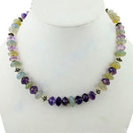 Load image into Gallery viewer, Gemstone Beaded Necklace | Purple &amp; Green Stone Jewelry | Gift

