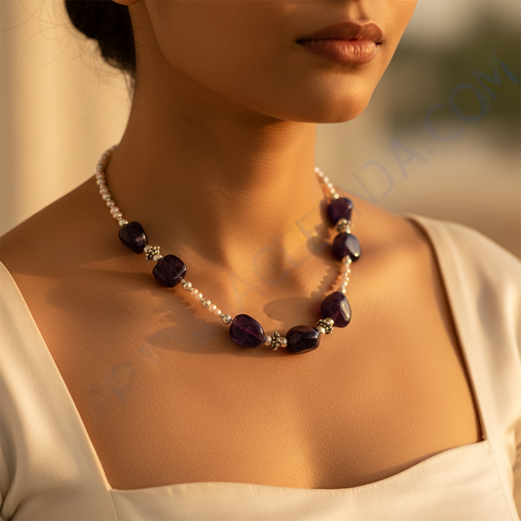 Gemstone Beaded Necklace for Women | Fashion Jewelry
